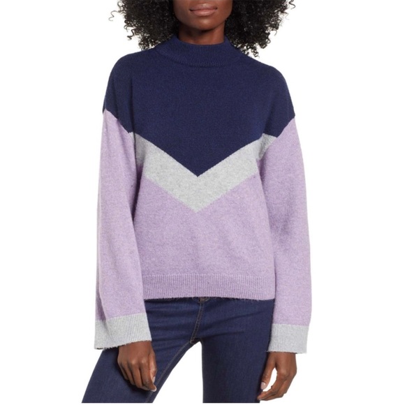 bp Sweaters - FINAL SALE BP Purple Chevron Stripe Sweater